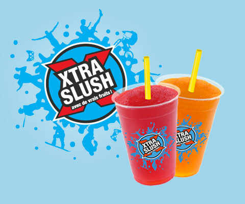 An image showing the Xtra Slush logo along with two packs of Xtra Slush bottles.