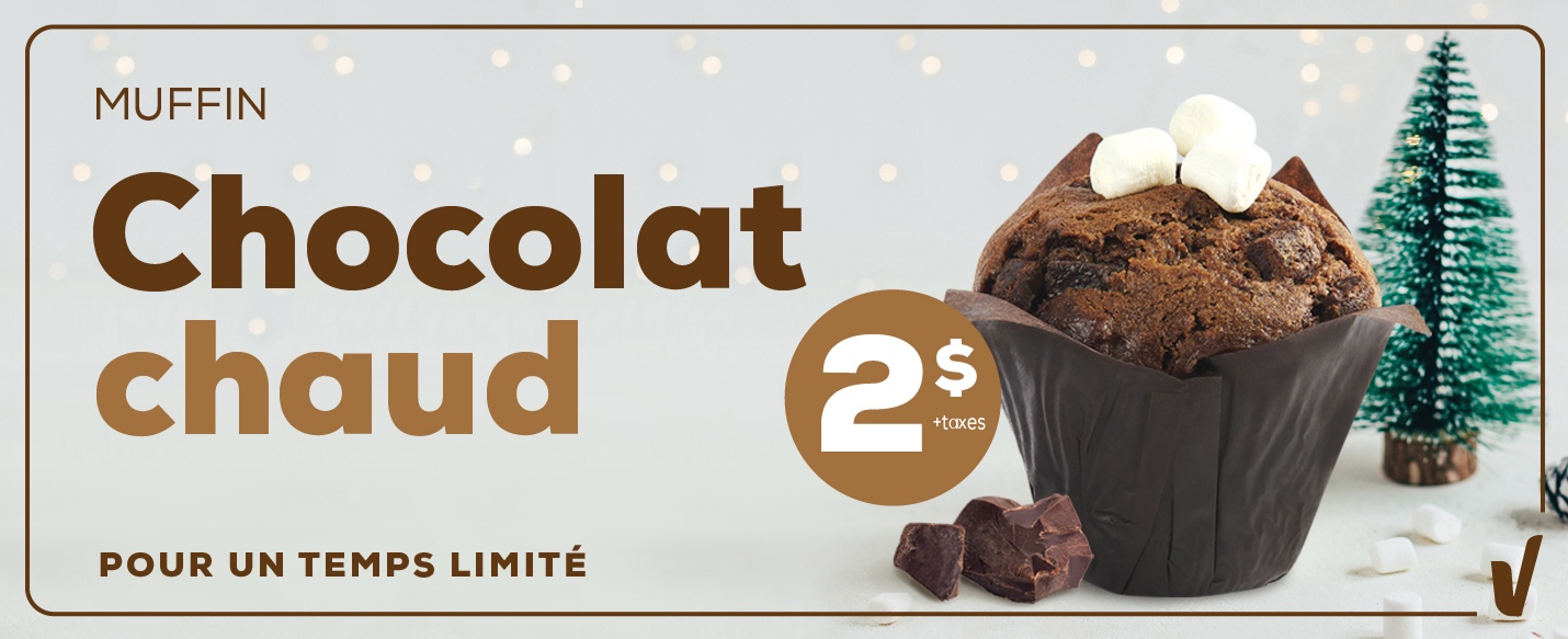 Muffin chocolat chaud