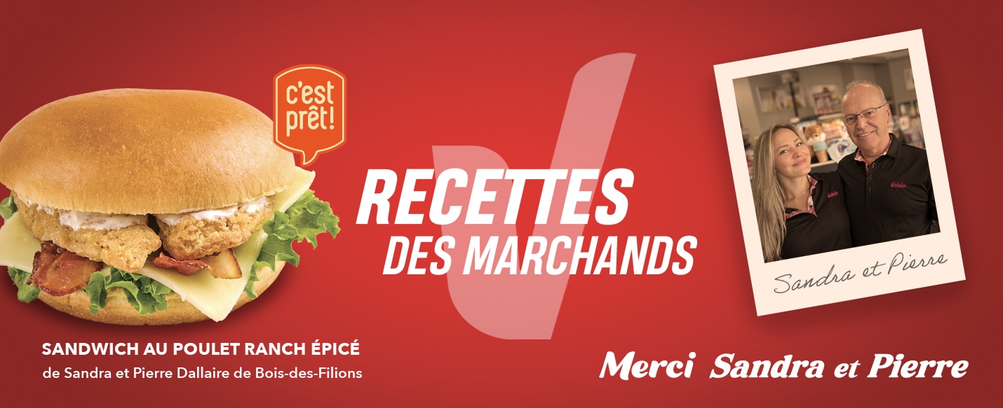 Sandwich au poulet ranch epice