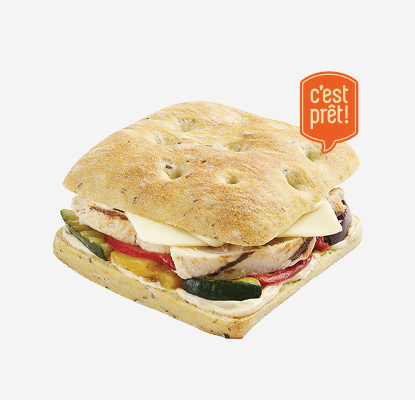 CHICKEN & GRILLED VEGETABLE FOCCACCIA